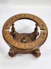 Vintage Old World Globe Zodiac Signs Wooden Desk Top World W stand Made In Italy