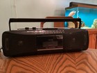 Vintage Sharp Qt-250 Stereo Radio Cassette Recorder Boombox Tape Plays In Video