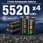4 Pack 5520 Mwh Rechargeable Controller Battery Pack For Xbox One X s series X s