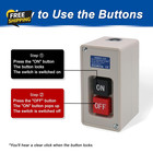 Self-locking Push Button Switch 3-phase 30a 3 7kw  Industrial 3-pole Heavy Duty