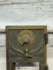 Vtg Post Office Mailbox Door Coin Bank Eagle Brass Combination No Glass Read