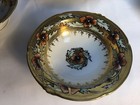 Antique Nippon 7 Piece Master Berry Set Blue Maple Leaf Mark Raised Gold Mariage