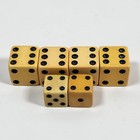 Vintage Bakelite Butterscotch Dice Die Lot Of 6 Four Small Two Mini 24 Grams