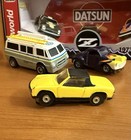 Ho Resin    70 Porsche 914 Pale Yellow W blk Slot Car On Aurora T-jet Chassis Read
