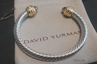 Newdyurrmanclassic6mm Cable Brown Crystal Bracelet With Silver Dome Bangle