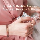 Lymphatic Drainage Ring   Copper Bracelet For Women  Magnetic Copper-cross