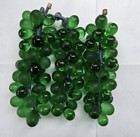 Set Of 3 Vintage Mid Century Green Glass Grape Clusters