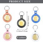 5 Pcs Pu Leather Coin Holder Keychain Aa Chip Holde Cute A  A 