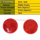2pcs Bolt-on Truck trailer car Red Round Reflectors Warning Light For Dirt Bike