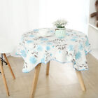 Vinyl Tablecloth For Square Table Cover 35  X 35  Blue Flower Oil 