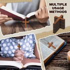 Tradder 100 Set Funeral Favors With 100 Wooden Cross Keychain 