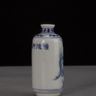 Chinese Qing Yongzheng Blue And White Porcelain        Design Snuff Bottle 3 5 Inch