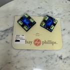 Lindsay Phillips Interchangeable Shoe Snap Charm  Charms Jeweled Blue Green