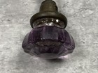 Antique Glass Purple Amethyst Brass Door Knob Set Victorian Lavender Glass