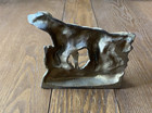 Door Stop Bookend Single Hunting Dog Setter Pointer Heavy Metal