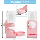 Kathson Rabbit Water Dispenser For Cage 17 Oz Hanging Guinea Pig 1 Pcs  Pink
