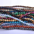 Wholesale Natural Gemstone Round Charm Spacer Loose Beads 4mm 6mm 8mm 10mm 12mm