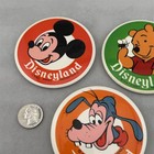 Vintage Lot Of 3 Disneyland Mickey Goofy Winnie Productions 3 5  Pinback Button