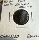 208bc-211bc Rome Sextans mercury Ancient Hammered Coin