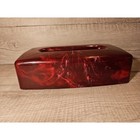 Vintage Marble Look Tissue Box Cover Retro Mcm Deep Purple   Pink Swirl Bakelite