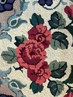 Delightful Hand-hooked Rug Floral Design Soft Colors 29 5    X 41 5    Excellent