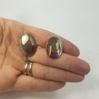 -sharp Oval Gold Tone Vintage Cuff Links Plain Simple Quality