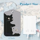 2 Pack Luggage Tags For Suitcases Travel Bag With Name Label Black Gray Cat