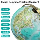 Jowhol 8  World Globe With Gold Stand  720   Rotating - Kids   Adults Geography