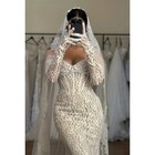 Sweetheart Full Lace Mermaid Wedding Dresses Corset Matching Vintage Bridal Gown