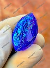 Monarch Opal Loose Gemstone  Marquise Cut Lab Created Fire Opal  Electric Blue