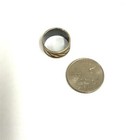 Vintage Signed Sterling And 14k Gold Retro Carved Etched Wedding Band Ring Sz 6