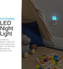 Color-changing Led Night Light  Plug Into Wall  Dusk To Dawn Sensor  Ambient Lig
