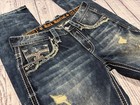 New Men   s Rock Revival Jeans Sz 32 X 32 Victor Alt Straight 