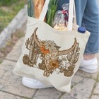 Veqzc Vintage Western Bull Skull Canvas Tote Bag For One Size  Skull1