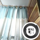  Bending Rail Pulley Set U-shaped Bendable Track Curtains Ceiling Mount Mounted