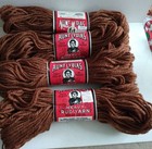19 Vintage Aunt Lydia s Heavy Rug Yarn Skeins Autumn Colors Orange Brown Beige