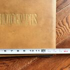Vintage Faux Leather Photo Album Unused Stitched Edge Mid Century Scrapbook