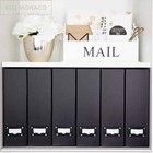 Magazine Storage Containers 6 Piece Magazine File Holders - Black Magazine Boxes