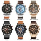 Curren Mens Waterproof Leather Army Military Chronograph Date Quartz Wrist Watch