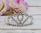 1 Pc Rhinestone Mini Tiara With Comb Crystal Wedding Bridal Prom Pageant Party