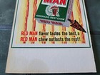 Vintage Red Man Tobacco Chew Indian Chief Arrow  Advertising Sign Art