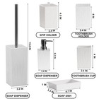 Bathroom Accessory-6pcs White Bathroom Accessories Set Includes Soap Dispense   