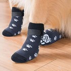 Anti-slip Dog Socks 4pcs Paw Protector Traction Control Adjustable Knitted Pet