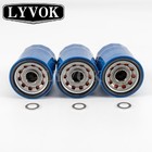 New 3 Pack For Honda Oil Filters With Drain Plug Washer 15400-plm-a02