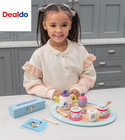 8th Wonder  Toys Wooden Tea Party Set  18-piece Durable Toy Tea Set With Tray  T