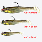 Usa Bass Tackle Patriot Shad - Pre-rigged Scent Infused Paddle Tail Swimbaits