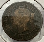1859 Large Cent Canada Queen Victoria Copper World Coin