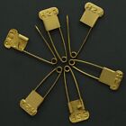 Set Of 6 Vintage Keyes And Davis Numbered Brass Navy Laundry Tag Safety Pins