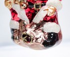 Rare Vintage Christopher Radko Santa W  Bear Glass Christmas Ornament