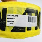 Presco Br35xy16 Caution Barricade Tape 3  X 500  Yellow Reinforced 7 Mil 2 Rolls